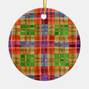 MAC RAE TARTAN Cercle en céramique ornement