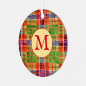 MAC RAE TARTAN Cercle métallique Ornement + Initia (Avant gauche)