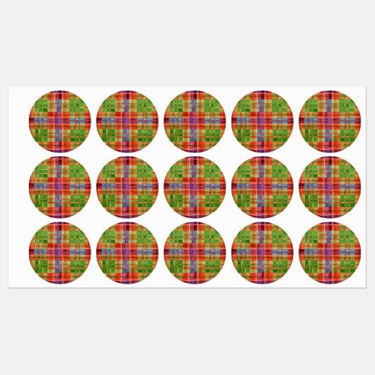 MAC RAE TARTAN Étiquettes imperméables (Feuille)