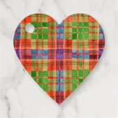 MAC RAE TARTAN Heart Gift Labels (Voorkant)