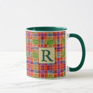 MAC RAE TARTAN Hunter Green Combo Mug + Texte