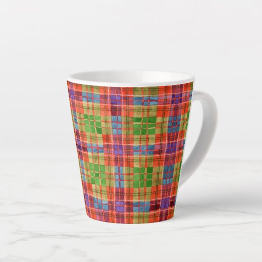 MAC RAE TARTAN Latte Mok (Rechterhoek)