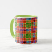 MAC RAE TARTAN Lime Combo Mug (Devant gauche)