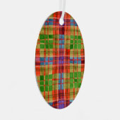 MAC RAE TARTAN Metaal Ovaal Ornament (Voorkant Rechts)