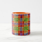 MAC RAE TARTAN Orange Mug à deux tons (Centre)