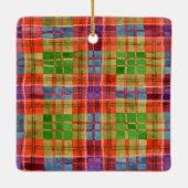 MAC RAE TARTAN Ornament keramisch vierkant (Achterkant)