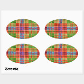MAC RAE TARTAN Oval Stickers (Vel)