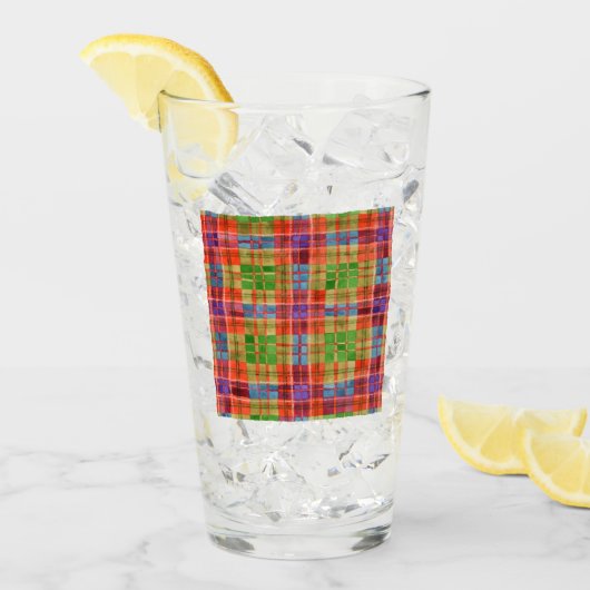 MAC RAE TARTAN Pint Glass Glas (Voorkant ijs)