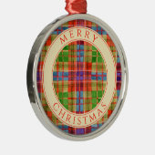 MAC RAE TARTAN Premium Rond Ornament + Tekst (Rechts)