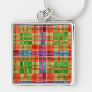 MAC RAE TARTAN Premium Vierkante Sleutelhanger
