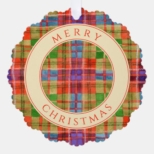 MAC RAE TARTAN Schulpapier Ornament Kaart