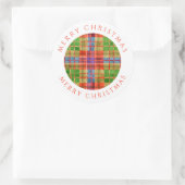 MAC RAE TARTAN Stickers larges ronds + Texte (Sac)