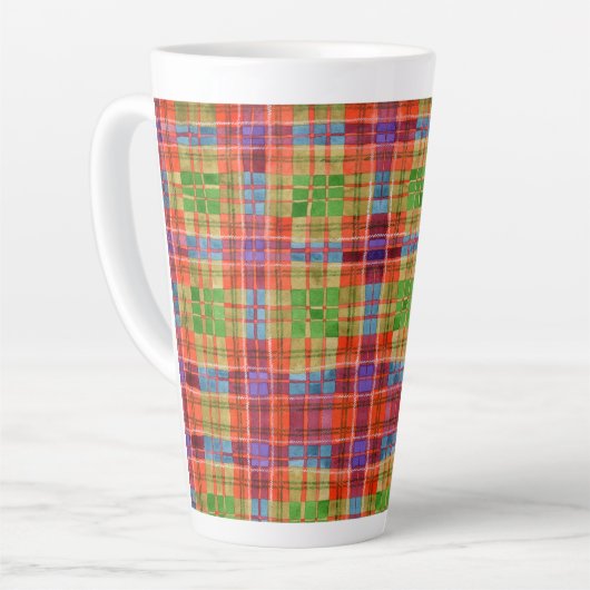 MAC RAE TARTAN Tall Latte Mug (Angle gauche)