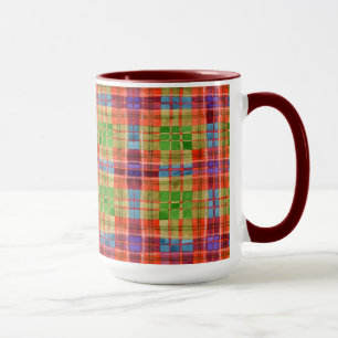 MAC RAE TARTAN Tall Maroon Combo Mug