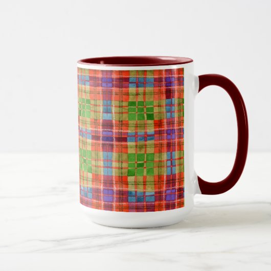 MAC RAE TARTAN Tall Maroon Combo Mug (Droite)