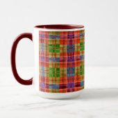 MAC RAE TARTAN Tall Maroon Combo Mug (Gauche)