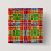 MAC RAE TARTAN Vierkante Pin Button (Voorkant)