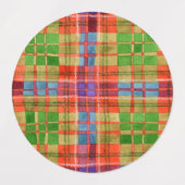 MAC RAE TARTAN Waterbestendige Labels (Design 2)