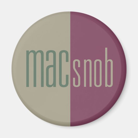 Mac Snob Magnet Magneet (Voorkant)