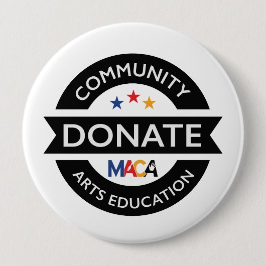 MACA doneren community arts onderwijs Ronde Button 4,0 Cm (Voorkant)