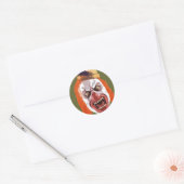 macabere clown ronde sticker (Envelop)