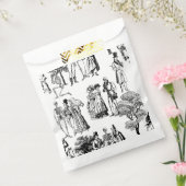 macabere halloween regency skeleton toile bedankzakje (Gezegeld)