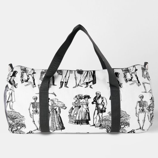 macabere halloween regency skeleton toile plunjezak (Achterkant)