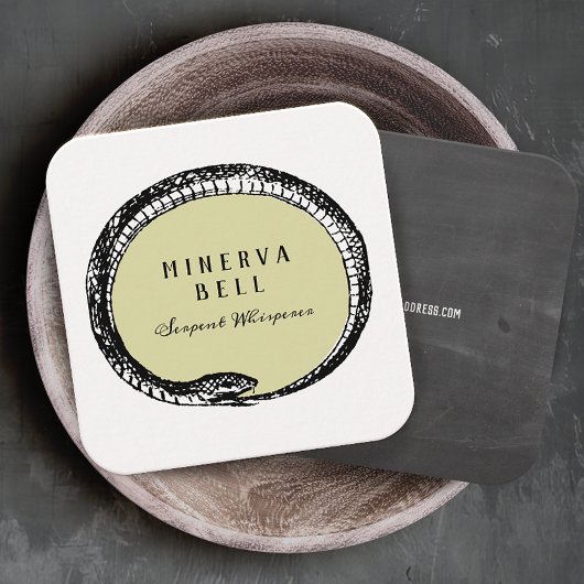 macabere slang vierkante visitekaartje