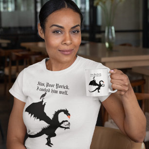 Macabre Dragon met schedel citeert Shakespeare Extra Grote Beker