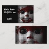 Macabre Living Dead Doll Visitekaartje (Voorkant / Achterkant)