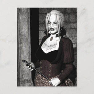 Macabre Maîtresse Gothique Vampire Carte postale