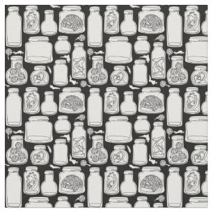 Macabre medische specimens zwart wit gotisch stof