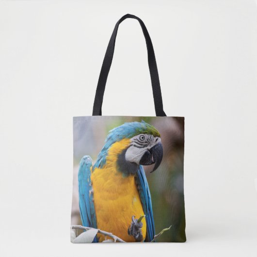Macao bleu et jaune sur le sac d'impression (Devant)