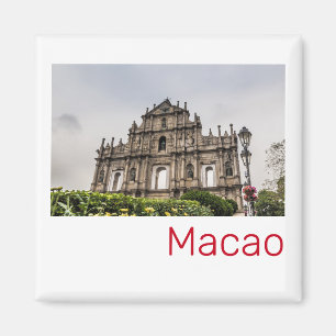 Macao Ruin of St. Paul's Church China Souvenir Magneet