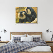 Macaque Bond - Grooming Ritueel Canvas Afdruk (Insitu (Slaapkamer))