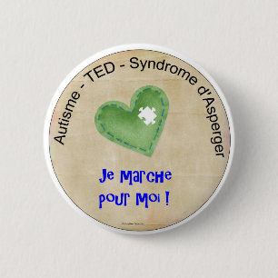 Macaron2 Je marche pour moi Ronde Button 5,7 Cm