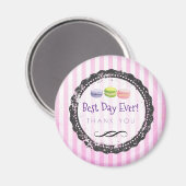 Macaron beste dag ooit dank u magneet (Voorkant / Achterkant)