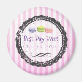 Macaron beste dag ooit dank u magneet (Voorkant)