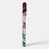  Macaron Bling Monogrammed Case-Mate iPhone Case (Achterkant / Rechts)