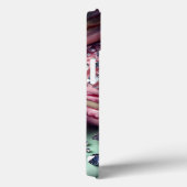  Macaron Bling Monogrammed Case-Mate iPhone Case (Achterkant / Rechts)