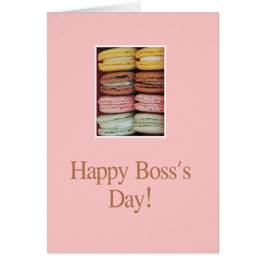 Macaron Boss Day Kaart (Voorkant)