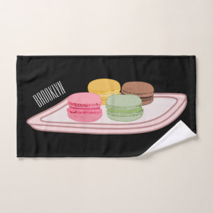 Macaron cartoon illustratie bad handdoek