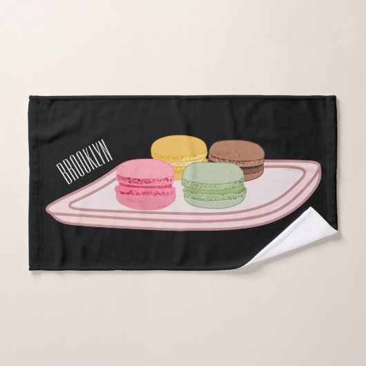 Macaron cartoon illustratie bad handdoek (Handdoek)