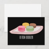 Macaron cartoon illustratie briefkaart (Voorkant / Achterkant)