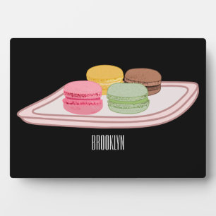 Macaron cartoon illustratie fotoplaat