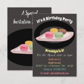 Macaron cartoon illustratie kaart (Voorkant / Achterkant)