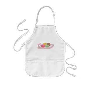 Macaron cartoon illustratie kinder schort