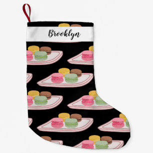 Macaron cartoon illustratie kleine kerstsok