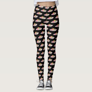 Macaron cartoon illustratie leggings