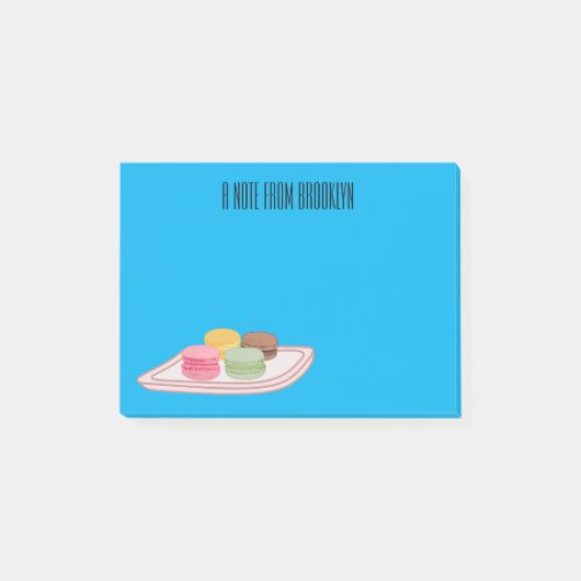 Macaron cartoon illustratie post-it® notes (Voorkant)